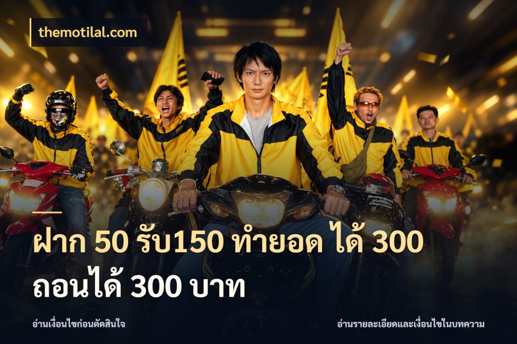 ฝาก 50 รับ150 ทำยอด ได้ 300 ถอนได้ 300 บาท สนุกกับตัวเลือกโปรในสไตล์ของคุณ ในมุม themotilal.com